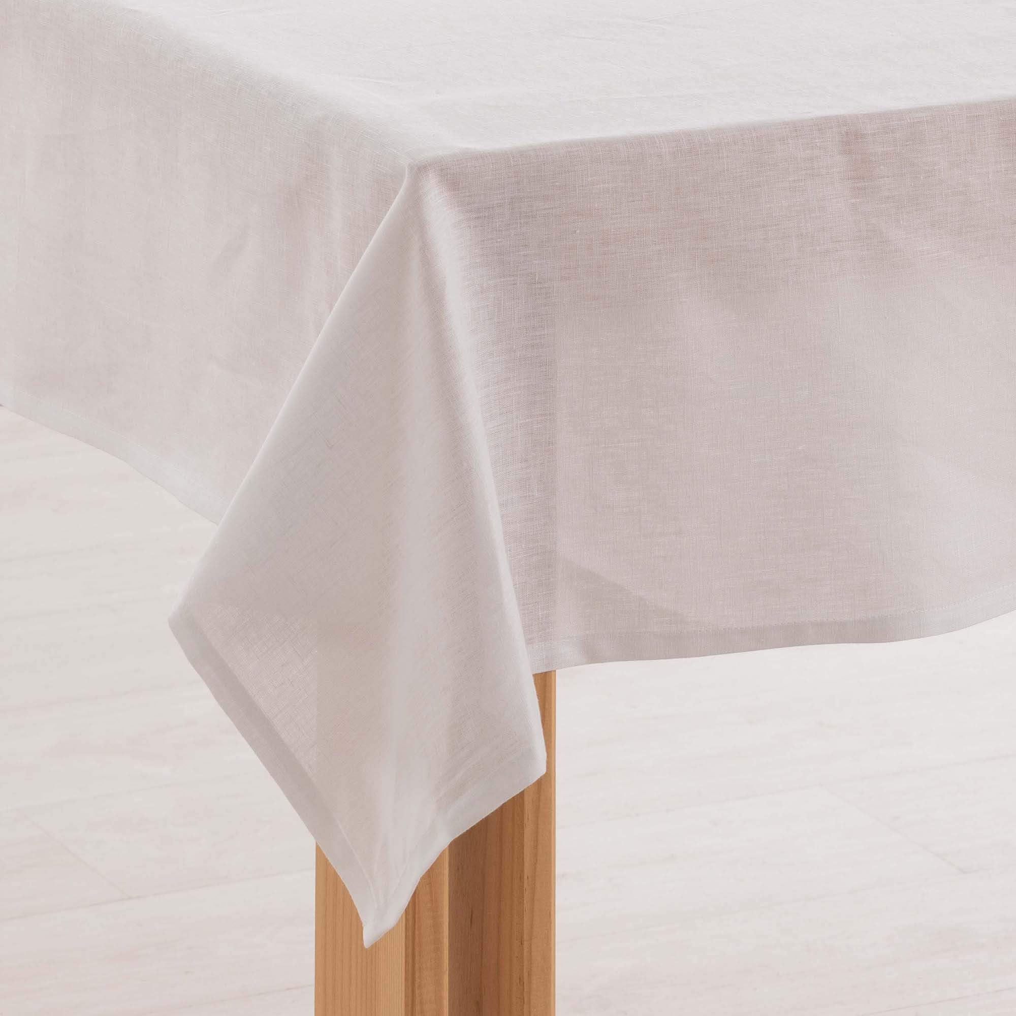 Belum | Mantel Antimanchas Lino 100% | Mantel Mesa Rectangular Resinado | Mantel Hidrófugo de Calidad en Varias Medidas | Manteles de Lino para Interior y Exterior (Blanco, 200x150)