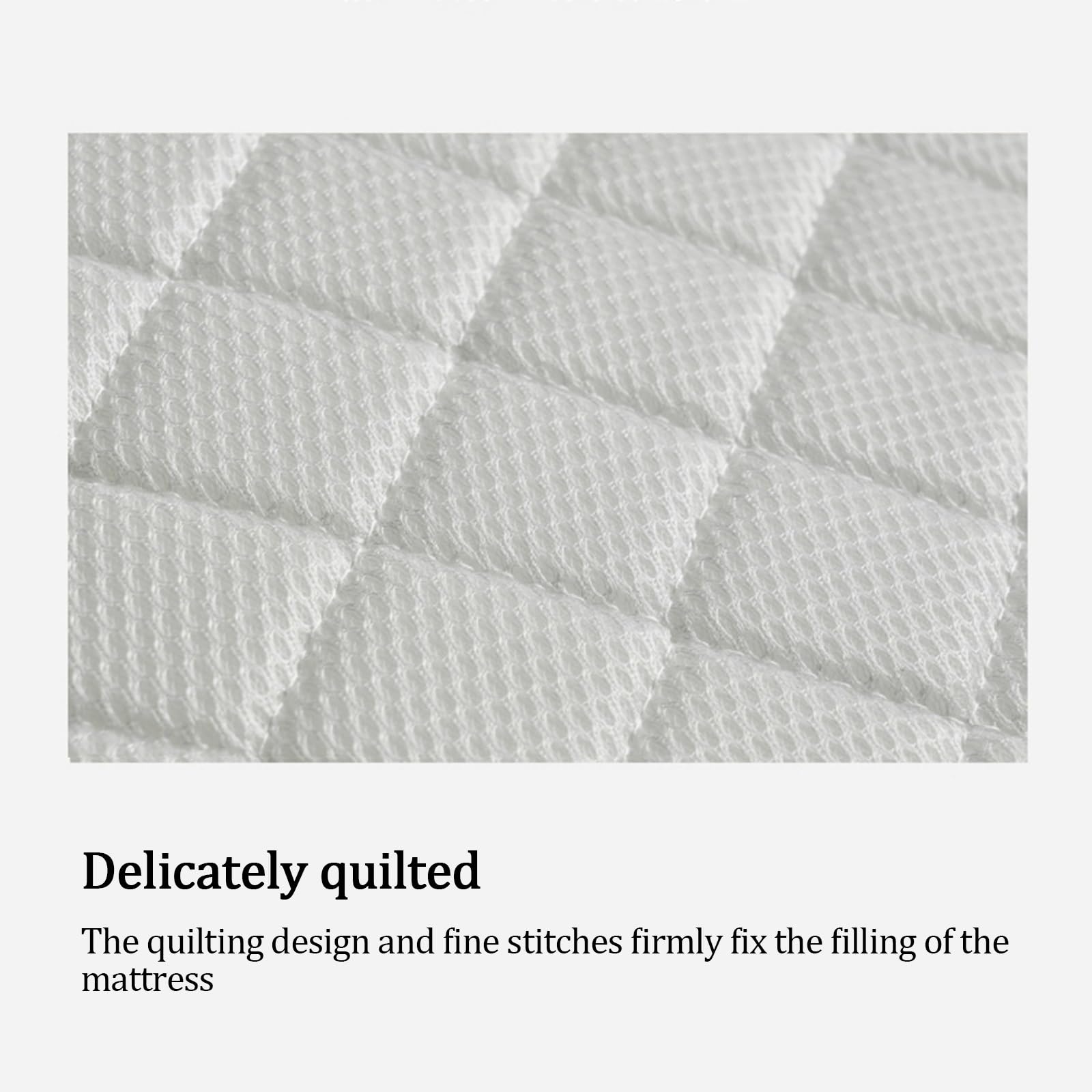 Tapis de sol antidérapant en latex pliable fin pour chambre à coucher, salon et dortoirs - 6,5 cm, taille simple 90 x 190 cm, option confortable et durable pour dormir