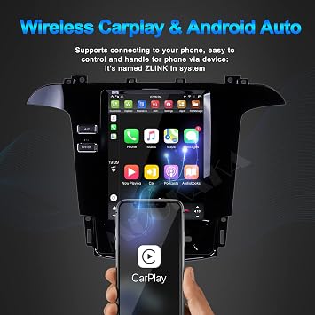 Android Tesla Style Radio Car Stereo 1 Din Autoradio GPS Navigation for Ford S-Max Galaxy 2007-2015 Multimedia Player Support Wireless Carplay DSP 12.1 inch Head Unit HD 1080P (4+ 64GB,6Core)