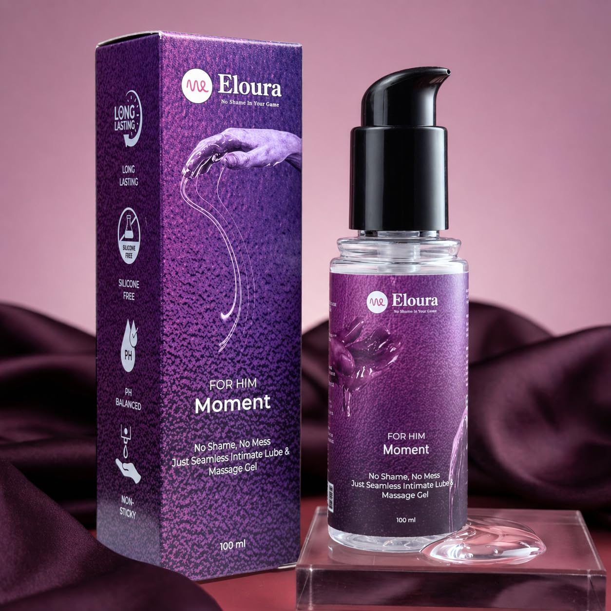 Moment Water Based Lube for Men - 100ml | Fertility Friendly Lubricant Gel | pH Balanced, Non-Sticky & Stain Free | Silicone & Paraben-Free | Dermatologically Tested Lubricant Gel for men-picture-34