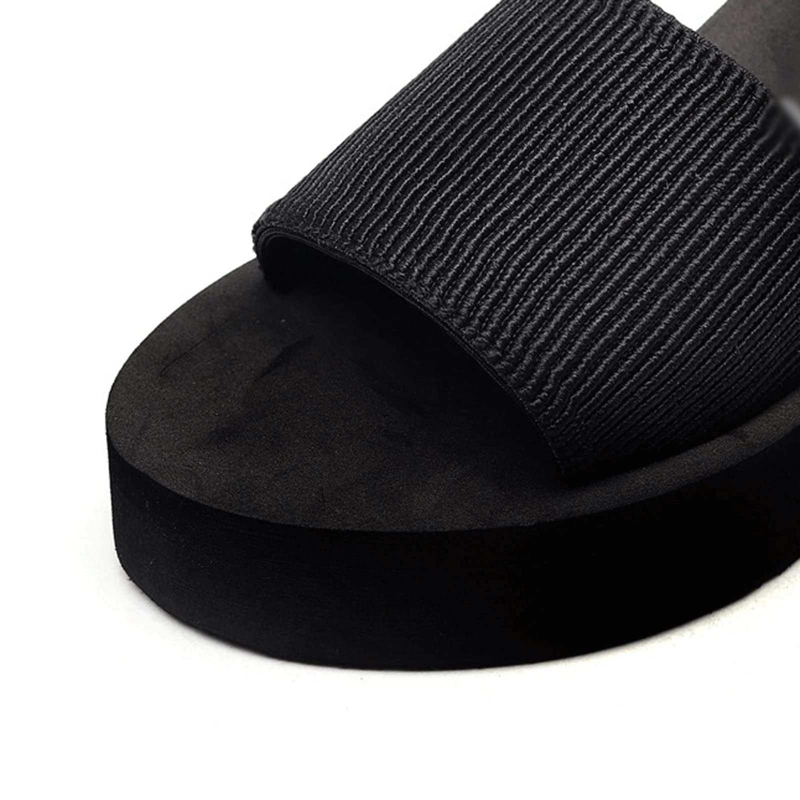 YHQZNLXQ Zapatillas para Mujer Zapatillas De Verano para Mujer Zapatillas De Casa Zapatos Playa De Verano Sandalias Suaves Ocio Zapatos Antideslizantes para Baño Interior para MujerSchwarz,3.5 UK