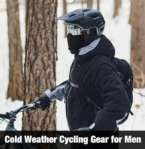 Miniatura 6 de MELASA Gorro térmico con diseño de calavera para casco con cubierta facial, pasamontañas con agujeros para gafas para ciclismo, motocicleta