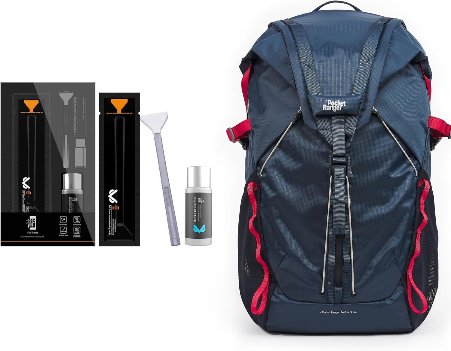 Pocket Ranger 35L Photography Backpack with VSGO VS-S03E New Full Frame Camera Cleaning Kit