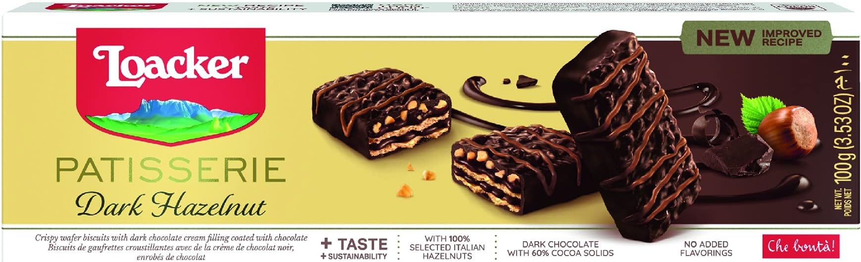 Dark Chocolate Hazelnut Biscuits, Box of Chocolate Biscuits, Classic Italian Biscuit, Chocolate Gift, All Natural Ingredients, 100 g
