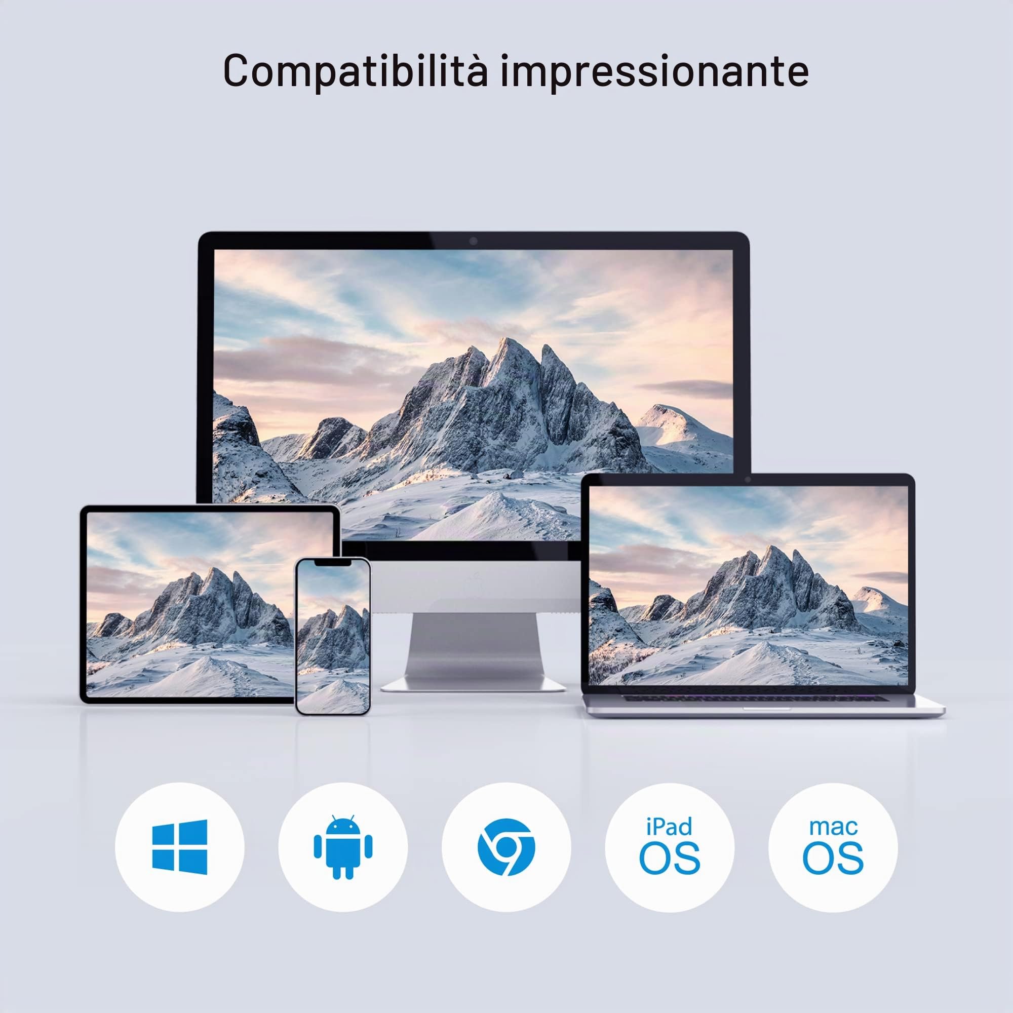 EZCast Trasmettitore e ricevitore da USB C a HDMI, extender HDMI da 30 m per guardare film e TV in diretta in HD 1080p, da telefoni, iPad Pro e laptop a proiettori HDTV