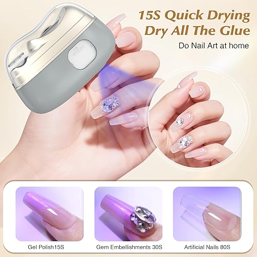 Miniatura 4 de Cortaúñas electrónico 4 en 1 con lima, pulidora, luz UV y almacenamiento de restos de uñas, kit portátil recargable para un cuidado de uñas seguro y