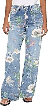パンツ BLUELEA Original embroidery pants Blue Paisley Pants - Zena Presley