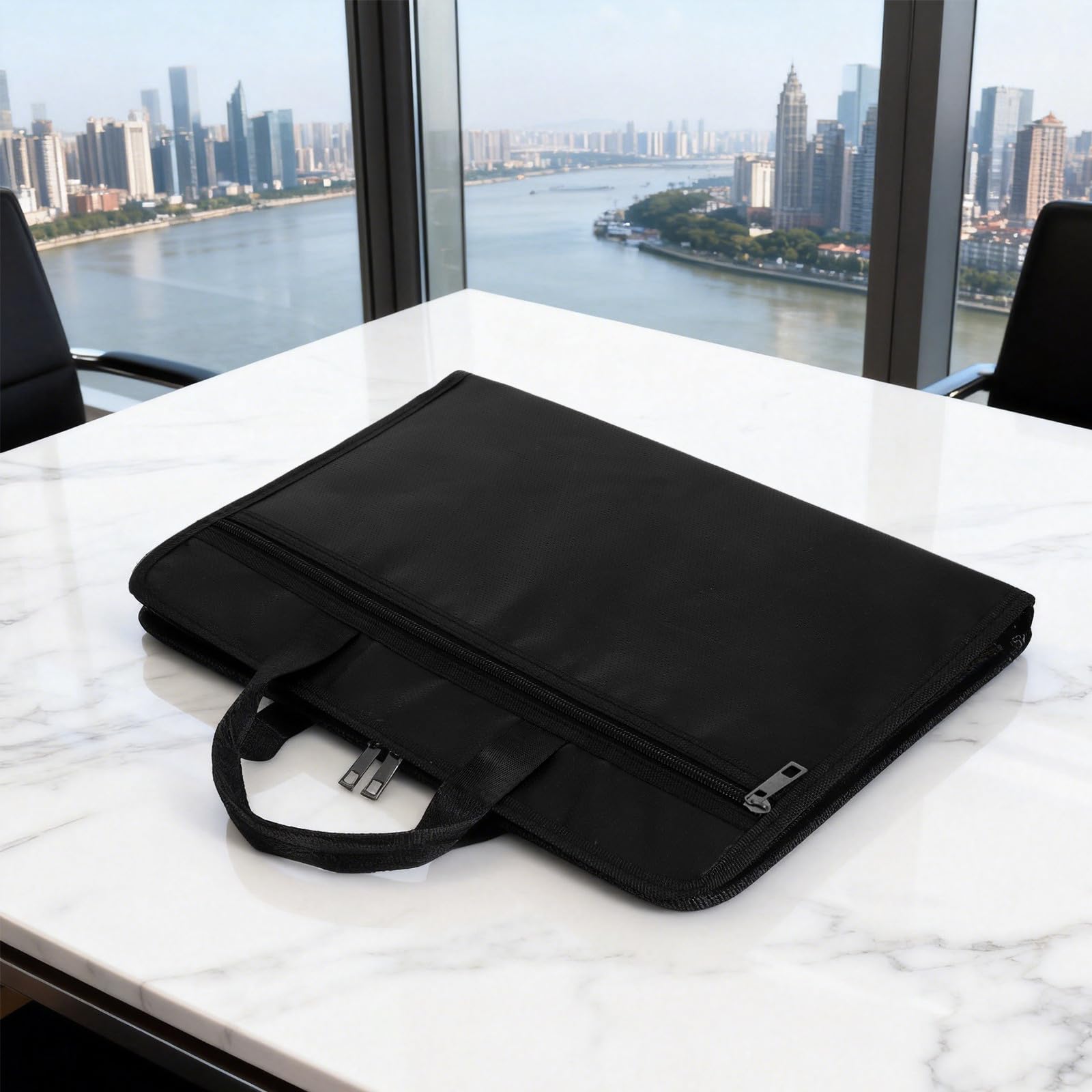 Bolsa Organizadora de Archivos Resistente al Calor con Gran Capacidad Plegable, con Asa y Construcción de Tres Capas, Adecuado para Oficina y Viaje