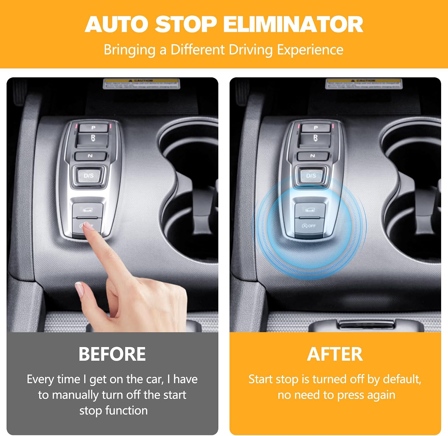 Autostop Eliminator Fit for 2024-2025 Hond.a Ridgeline/Passport, Plug & Play Car Start Stop Eliminator, Auto Start-Stop Disabler Accessories, No Error Codes, Just Fits for Trucks with A-Off Button - 3