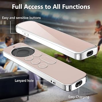 Case for Apple TV Remotes – Slim, for Apple TV 4K / HD Siri Remote 3rd / 2nd Generation (2022/2021), Anti-Slip/Drop-Proof/Dust-Proof TPU Remote Controller Cover