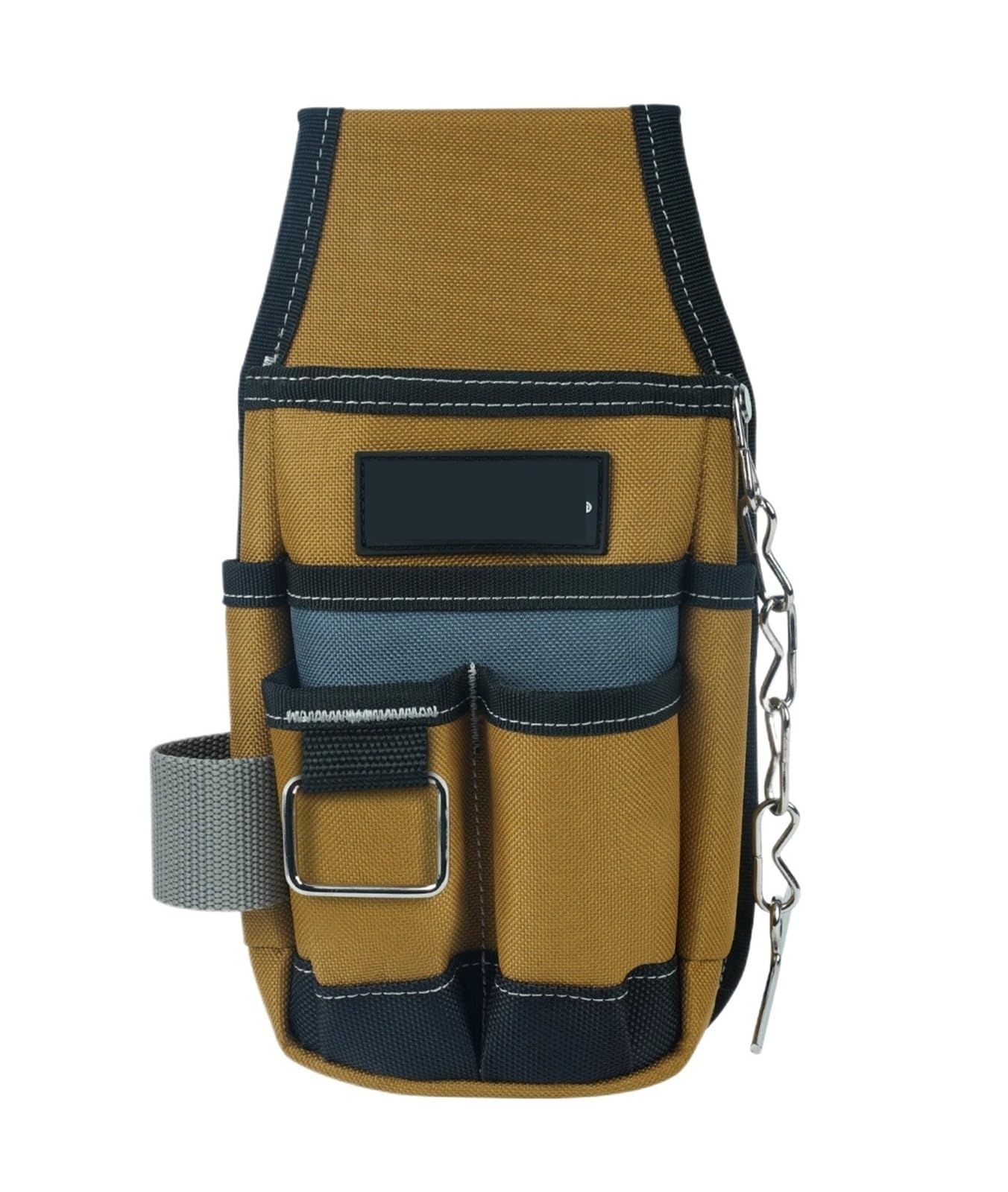 Pocket Tool Pouch Tool Belt Pouches with Belt Clip Utility Tool Organizer Pouch for Electrician,Carpenter,Construction(MAP004-Brown)