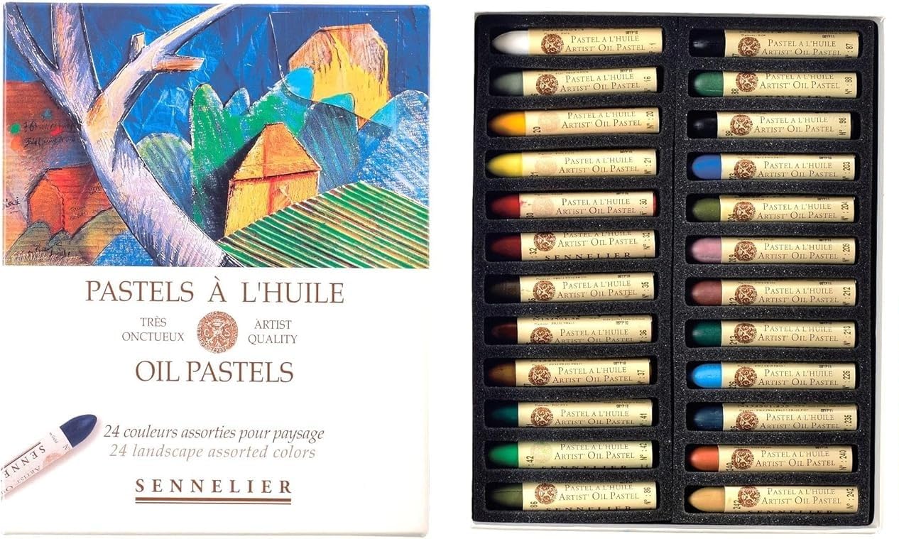 Sennelier Pastels Oil 24 Colours Landscape e 1 Cartolina