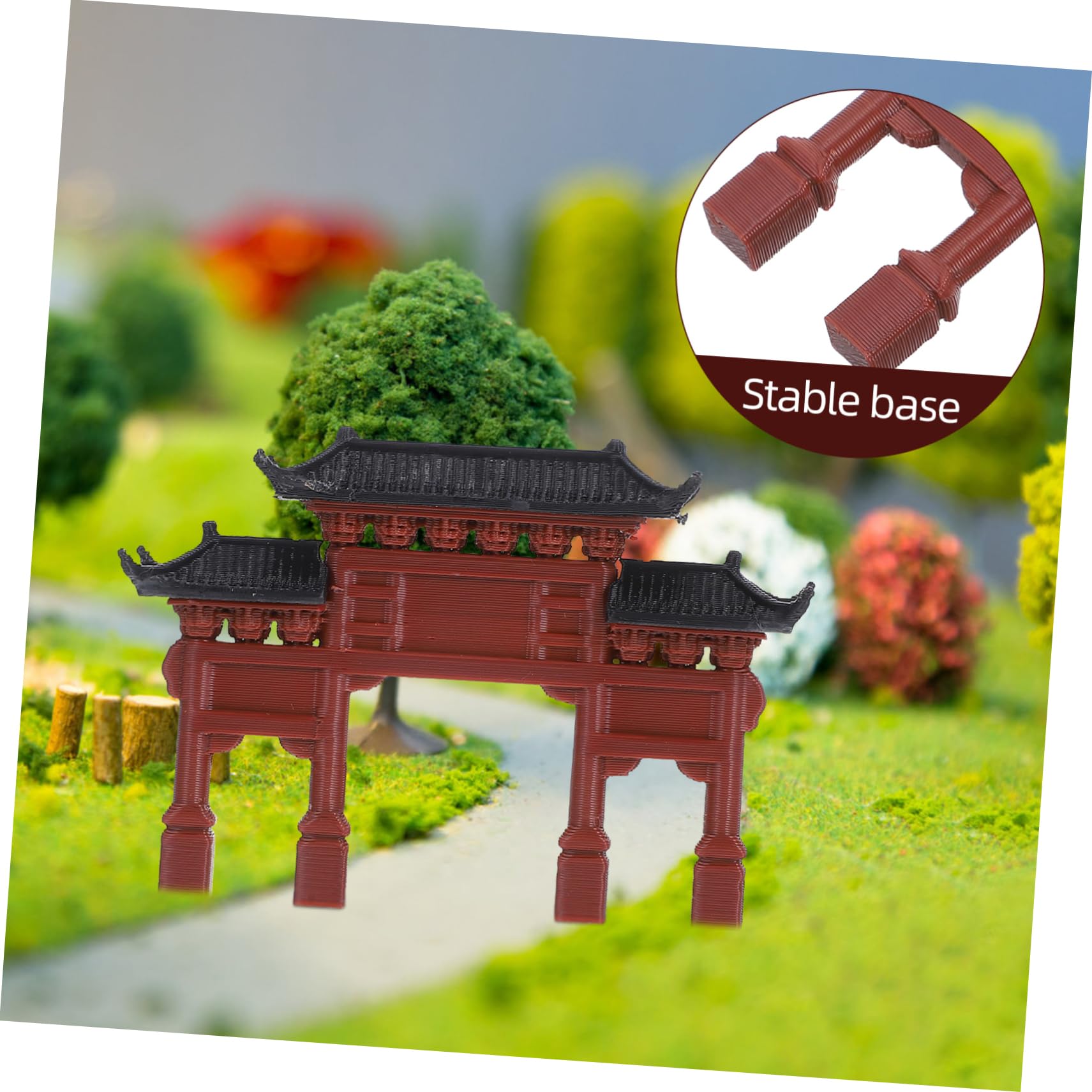 BESPORTBLE 5 Pezzi Padiglione Figurina Miniatura Statua Giapponese Zen Giardino Ornamenti Meditazione Decor