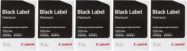 Canon Black Label Premium - FSC, 75 g/m2 Copier & Printer Paper (5 x reams (500) per Box)