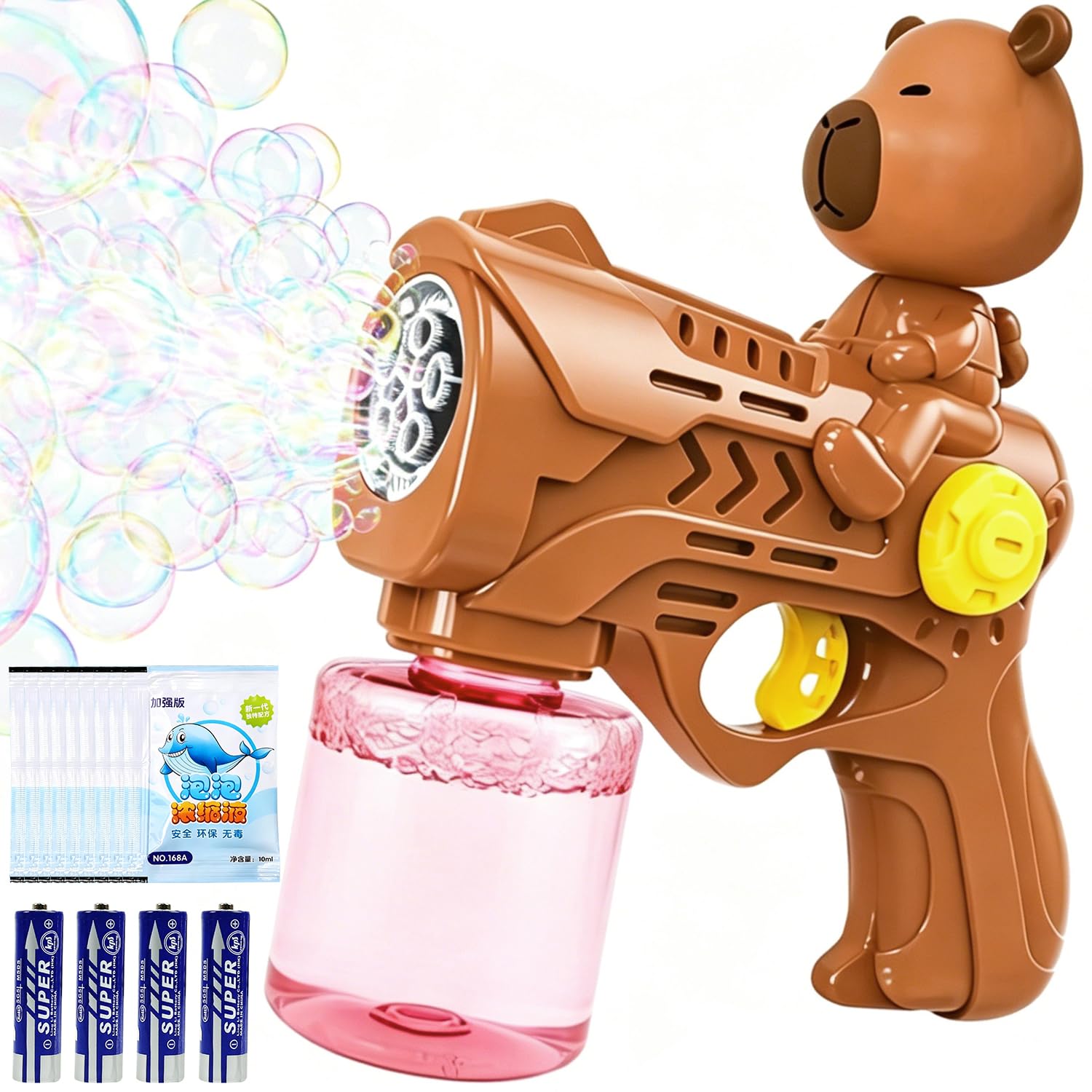 Capybara Bubble Guns for Kids, Automatic Bubble Machine for Kids, Capybara Bubble Makers with Lights, Bubbles Blower for Children, Summer Toy, for Outdoor Party Wedding Birthday.-C — image 1