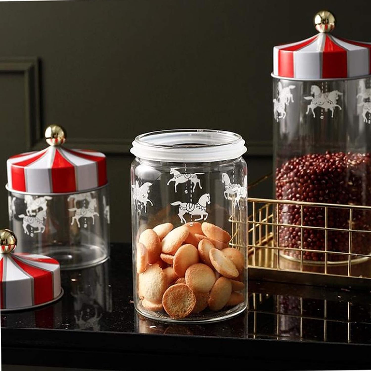 Sugar Bowl Retro Sugar Bowls Candy Box with Lid Creative Cute Snack Bottle Coffee Tea Sugar Cube Storage Jar Suitable for Various Styles Candy jar (Size : Small)