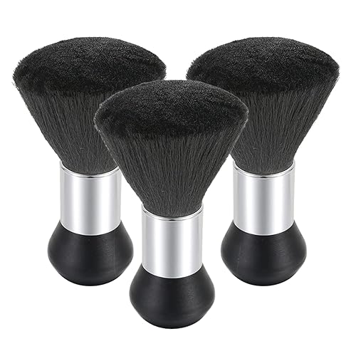 Vtrem Paquete de 3 cepillos de peluquero para cuello cepillo grande para cortar el cabello cepillo profesional suave para peluquería peluquería