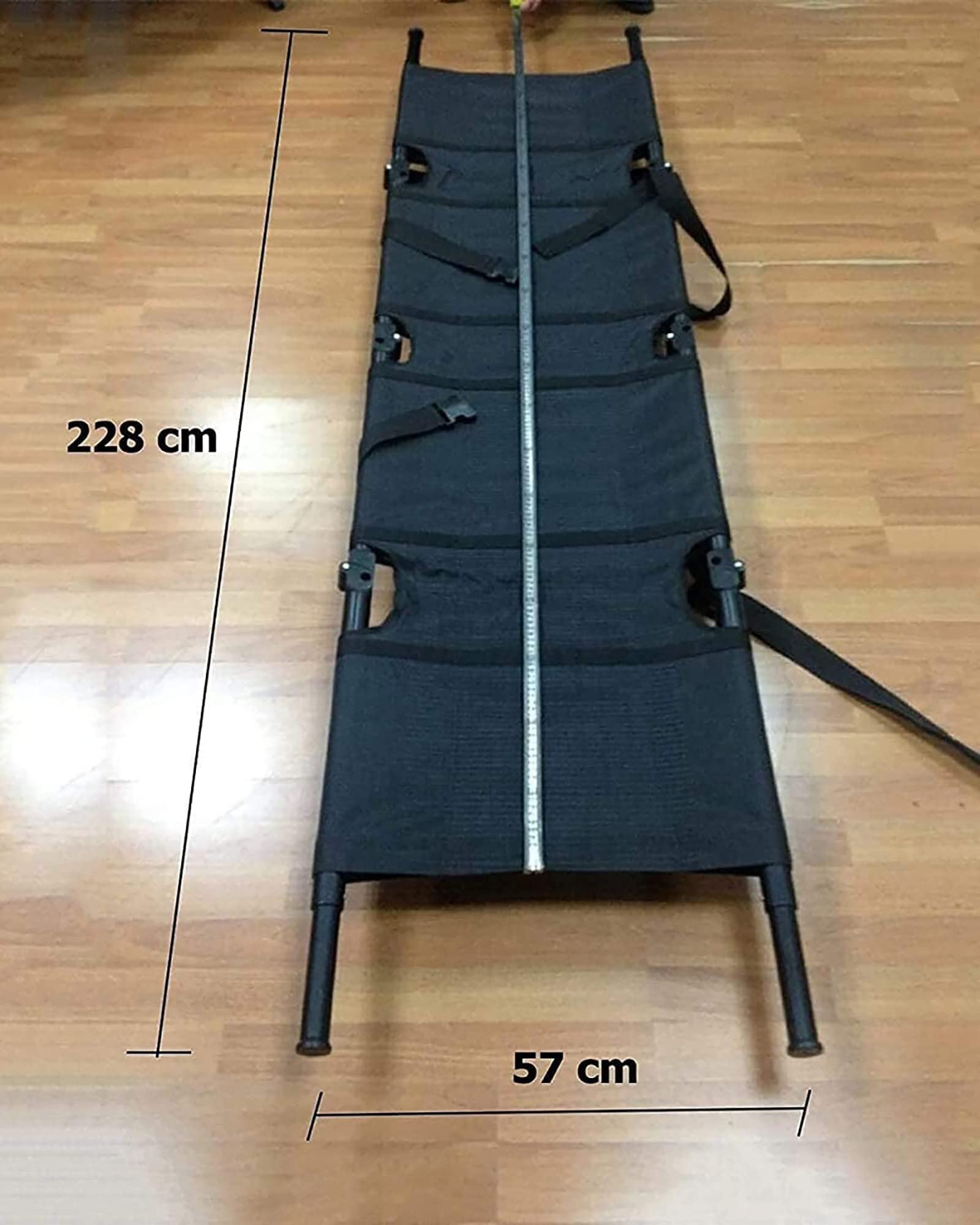 FAXIOAWA Civière de Sauvetage d'urgence Portable Civière de Transport de Patient Pliable Civière Plate en Alliage d'aluminium pour Ambulance à Domicile
