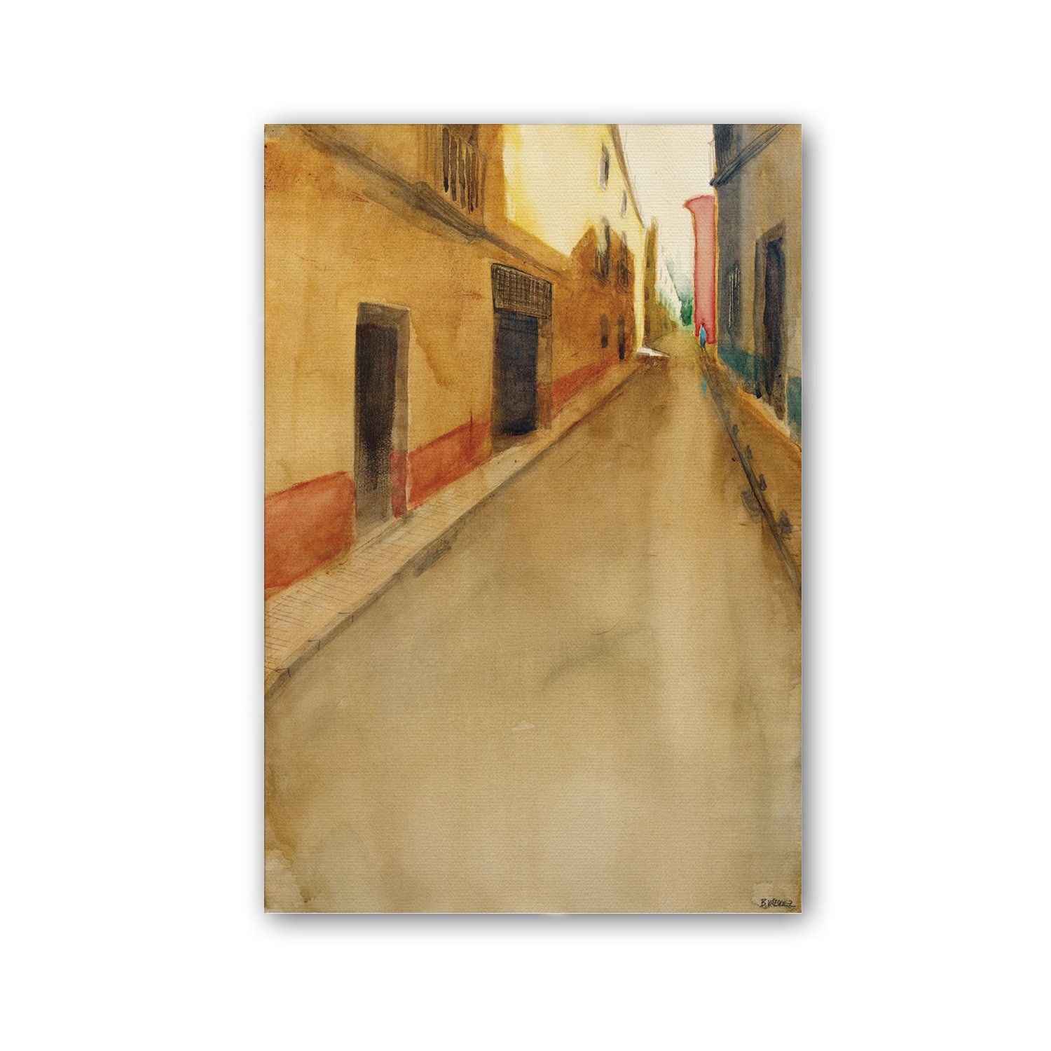 Cuadriman Fray Luis Grande Cuadro, Madera, Ocre, 120 x 80 cm