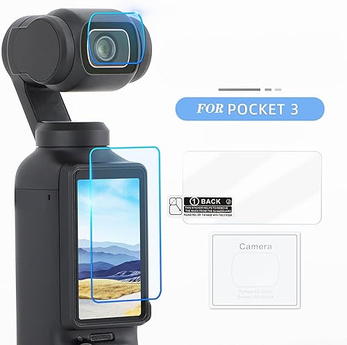 Miniatura 7 de ZLMC 6PCS Screen protector for DJI Osmo Pocket 3 Lens Protector for DJI Osmo Pocket 3 Accessories with 0.3mm 9H Hardness Tempered Glass Flim