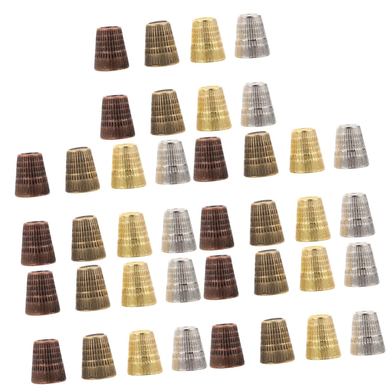 40piezas Dedales De Cobre Para Coser Protector De Dedos Profesional Herramienta De Costura y Duradera Para Manualidades
