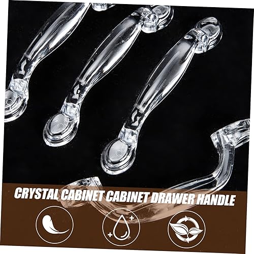 Miniatura 5 de VILLCASE 8 pomos de acrílico para puerta de armario, armario, armario, aparador, pomo de gabinete, manijas de cajón, tiradores de muebles, pomo de