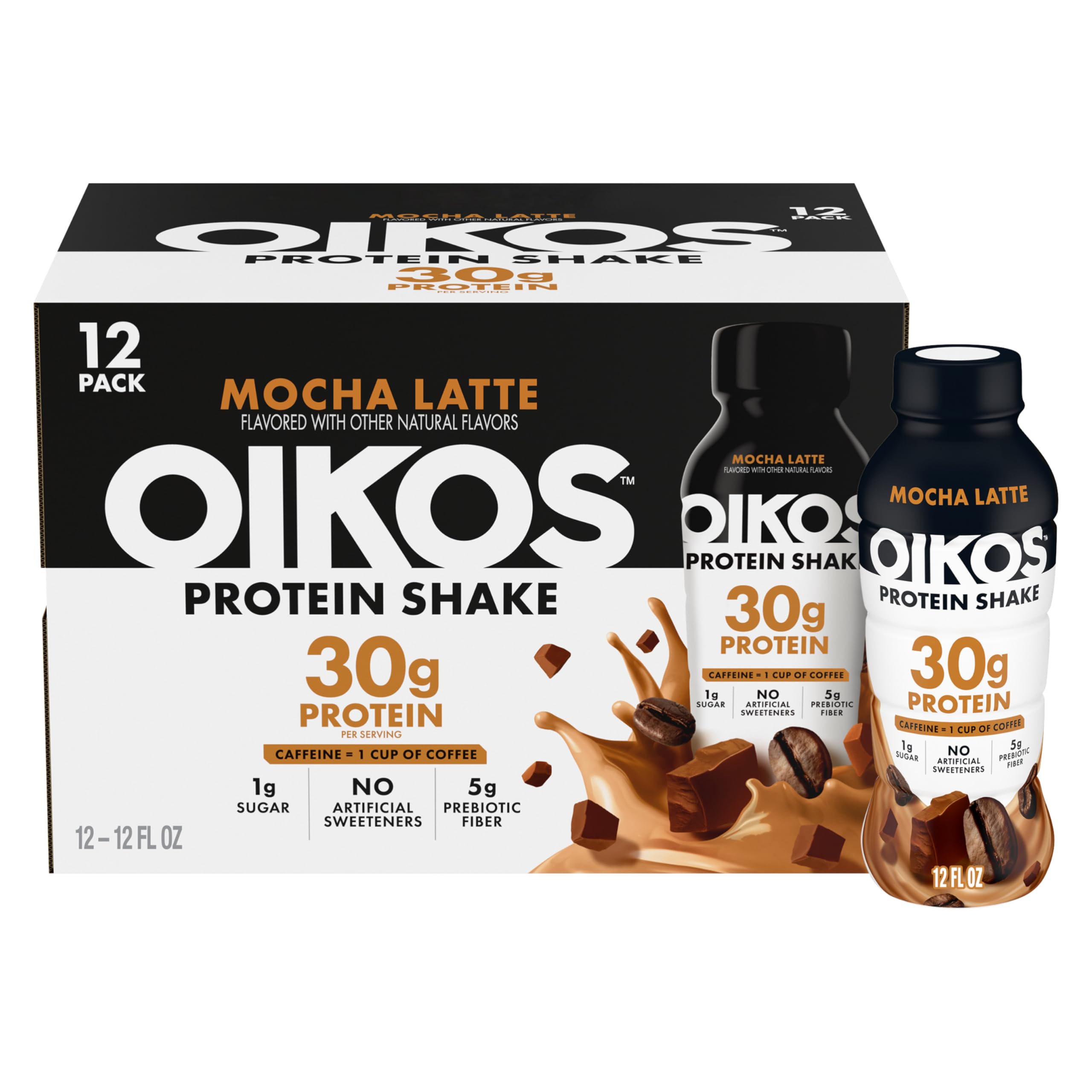Oikos Protein Shake, Salted Caramel, 30g Protein, 12 fl oz, 12 Count — Amazon image 12