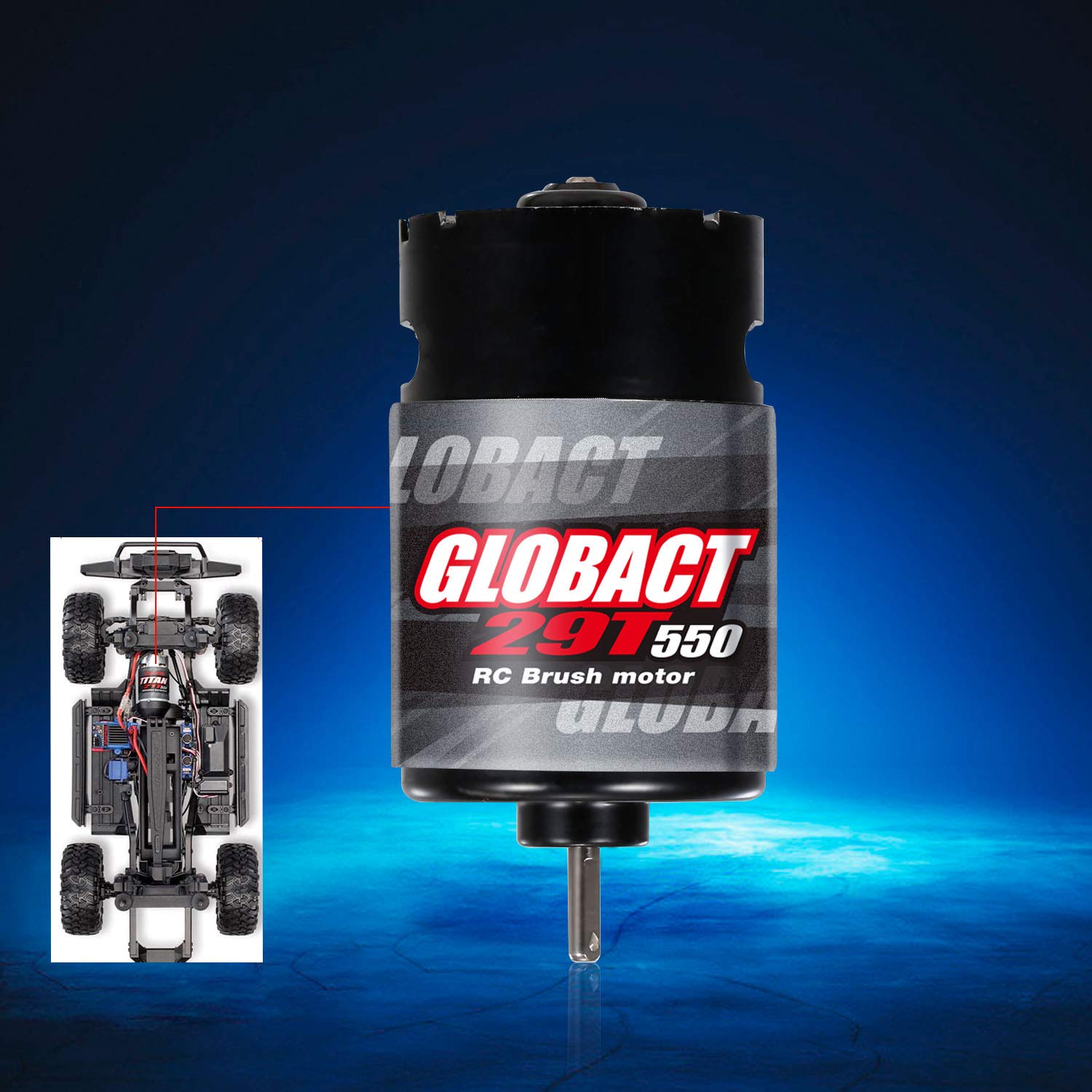 Snapklik.com : Globact 550 RC Motor 29T Brushed Motor For 1/10 RC Scale ...