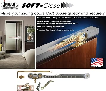 Johnson Hardware 1060 Soft Close Hanger - USA Made, SOFT CLOSE STANDARD