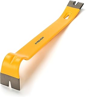 STEELHEAD 15" Heavy-Duty Flat Pry Bar,Integrated Nail Puller,Rust & Corrosion Resistant Enamel Finish,Ultra-Durable Forged Heat-Treated Carbon Steel,Flat,USA-Based Support,SH-PB-B1-15-1