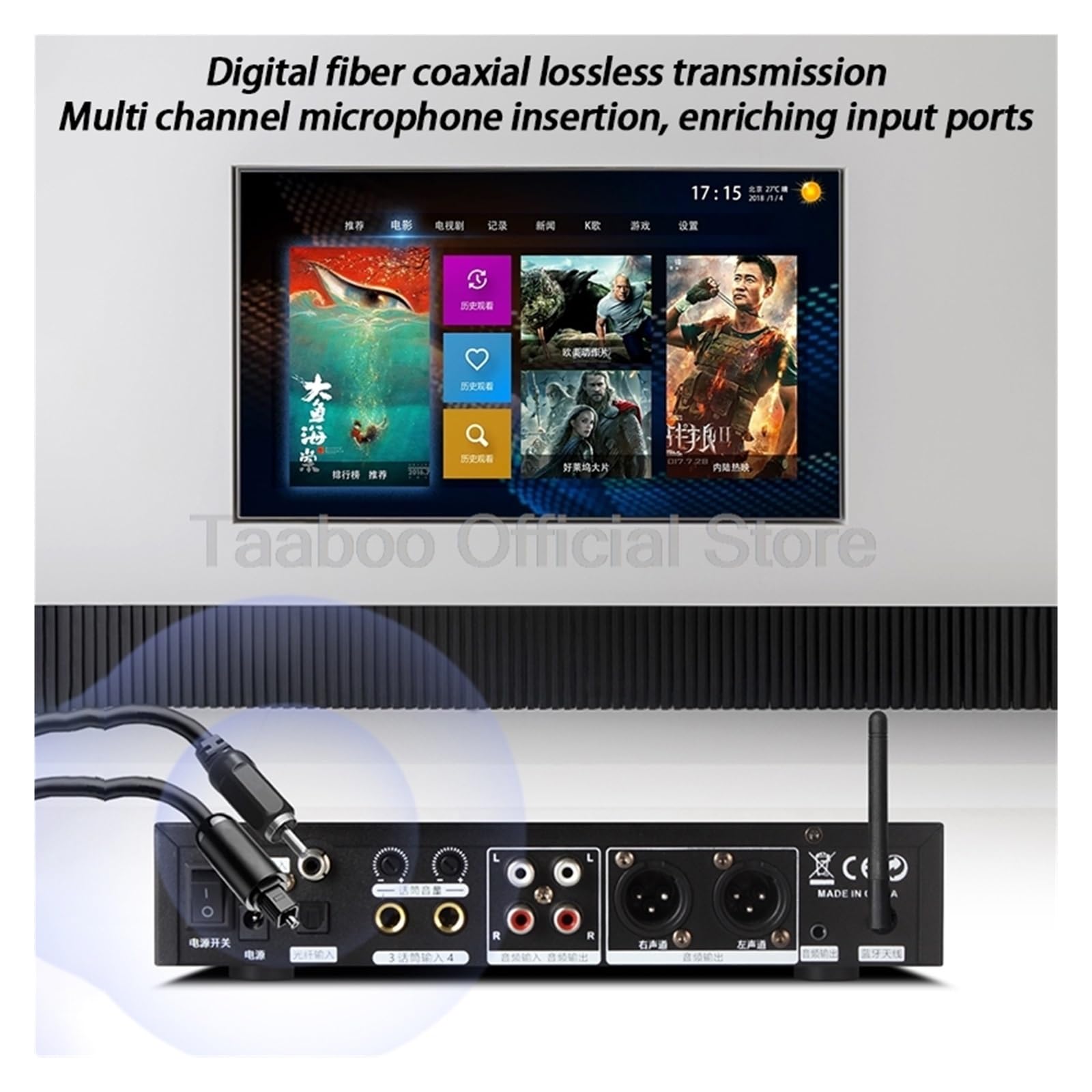 DJ-Mixer, 24W 16 Effekte Digital Pre-Effektor Bluetooth Sound Box DJ Mixer Konsole Verstärker Lautsprecher Drahtlose Überwachung System(K160 With RCA)