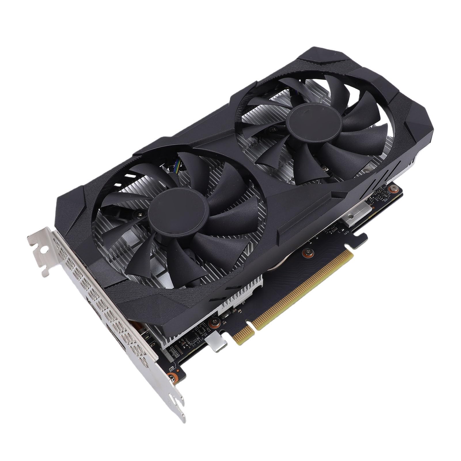 Cuifati Komputerowa Karta Graficzna, 6 GB GDDR6 192-bitowa Karta Graficzna do Gier, Dwa Wentylatory Chłodzące do Gier z obsługą Renderowania AI dla 1080p 2K AAA