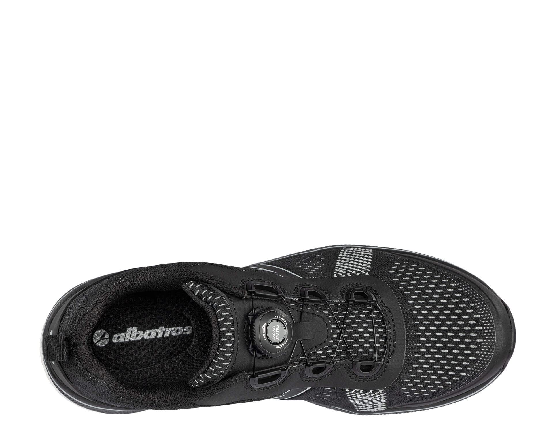 ALBATROS Voltage Black QL Low buty robocze, buty ochronne, S1P ESD HRO SRC, czapka z włókna szklanego, oddychająca, antypoślizgowa, bez metalu, dla mężczyzn, czarny, 47 EU