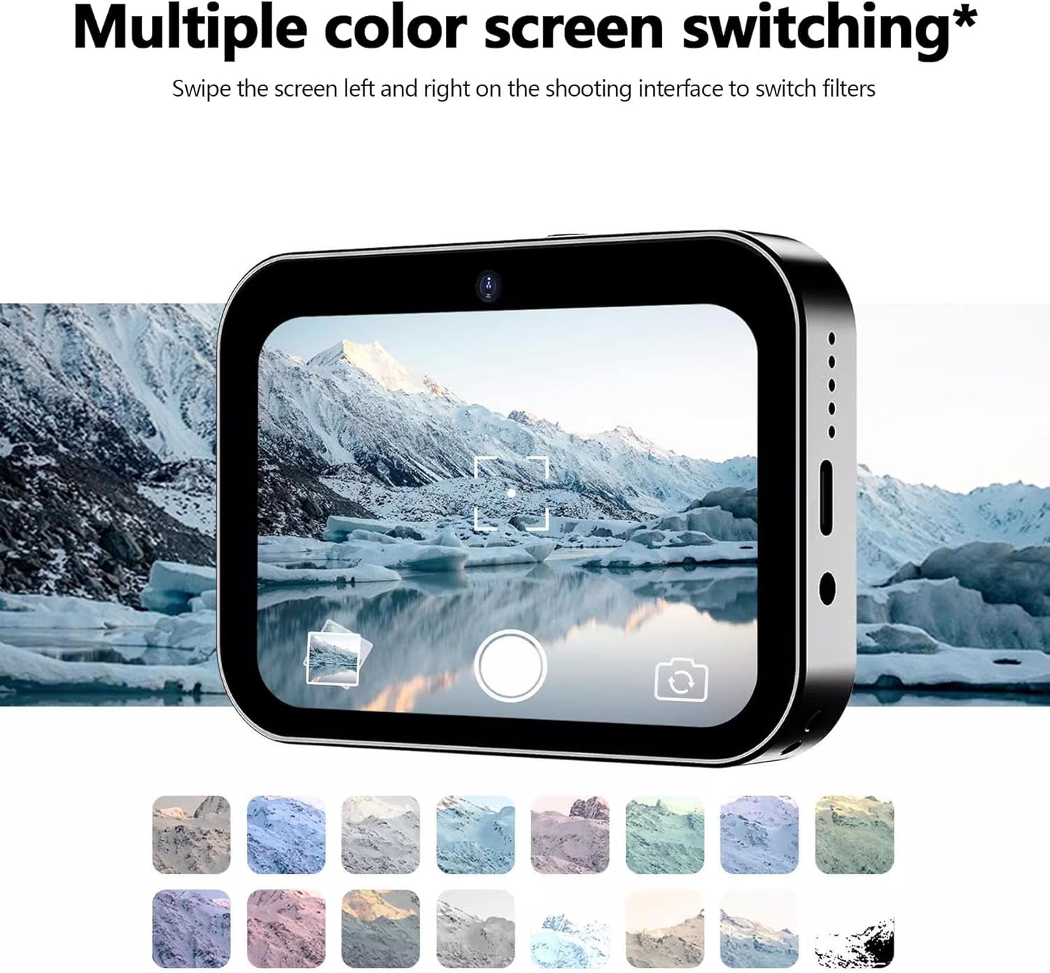 64MP CCD Autofocus Digital Camera, 4K Video & 16x Zoom Anti-Shake Compact Camera with 32GB Card, Portable for Teens & Adult Beginners (Black)