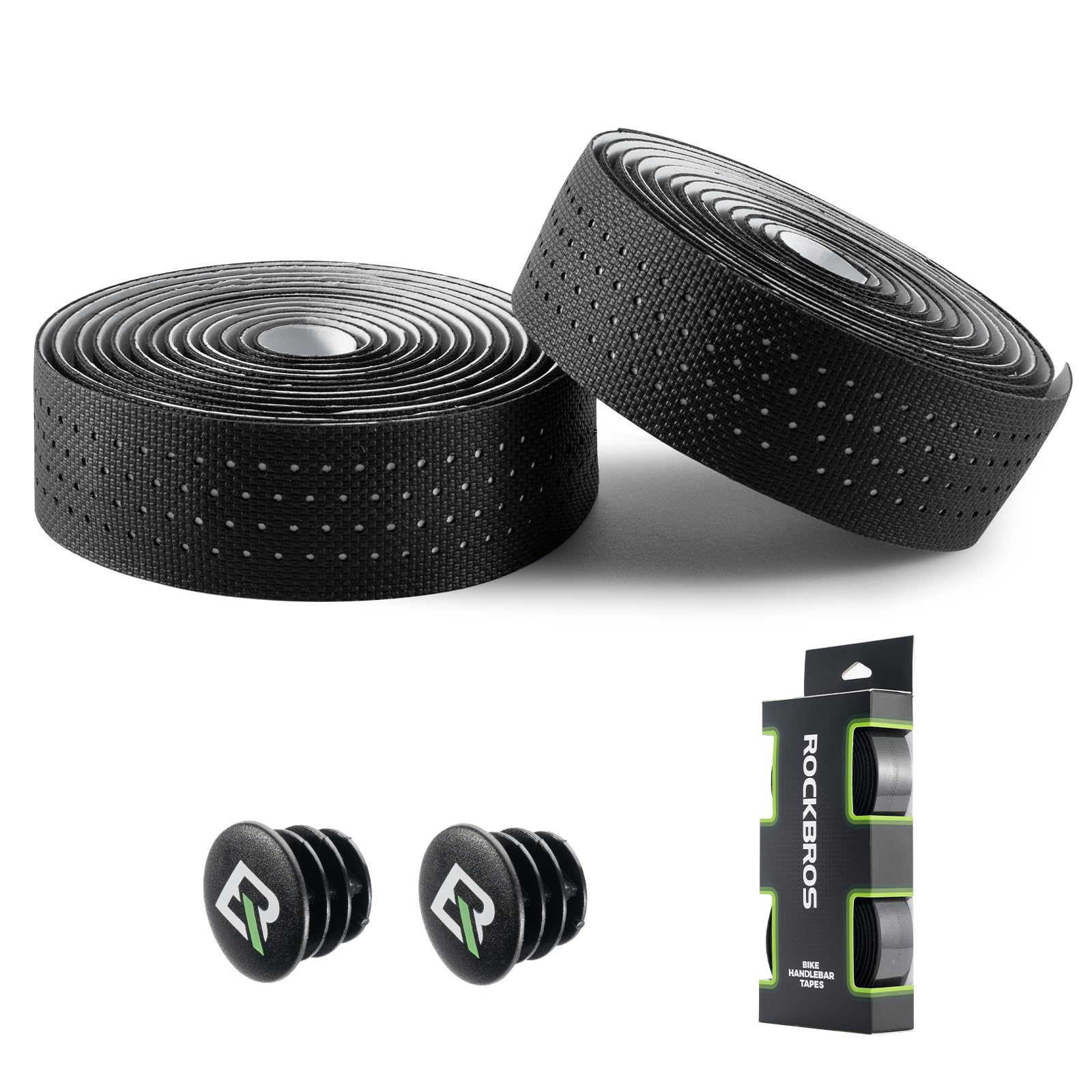 ROCKBROS Handlebar Tape for Road Bikes,2 Rolls of Road Bike Handlebar Tape,Extra Long 220cm and Thick 3mm,Self-Adhesive Grip Tape for MTB,Gravel,Road Bikes,and Urban Cycling,Road Bike Accessories