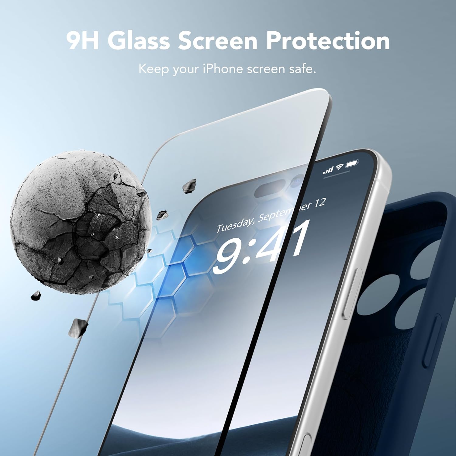 Magnetic for iPhone 17 Pro Case, Compatible with MagSafe, [Full Camera Protection][Screen Protector] Silicone Shockproof Protective Phone Case for iPhone 17 Pro 6.3", Cobalt Blue - Image 4