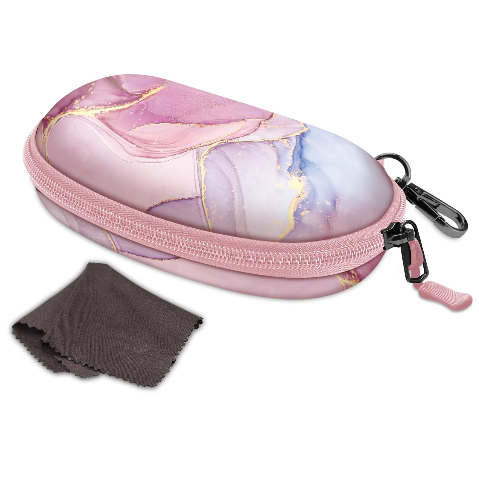 FINTIE Sunglasses Case with Carabiner, Hard Shell Shockproof Sport Glasses