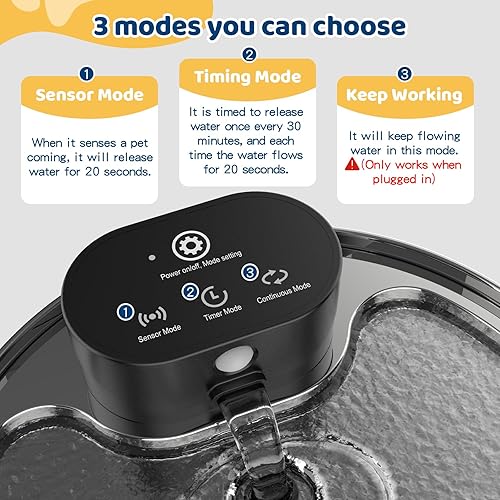 Miniatura 3 de Fuente de agua para gatos, dispensador de acero inoxidable inalámbrico para mascotas, fuente para beber en el interior, fuente automática de 108