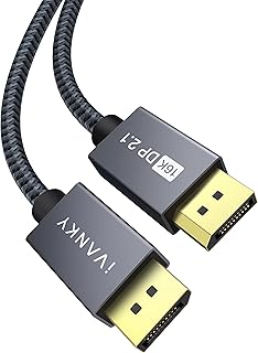 iVANKY 16K Displayport ケーブル 2.1規格【DPケーブル 3M】16K@60Hz/8K@60Hz 4K@240Hz/165Hz/144Hz,ディスプレイポート ケーブル 最大40Gbpsハイスピード、HDR/DSC / 1.2a / FreeSync&G-Syncなどに対応 DP 2.1ケーブル