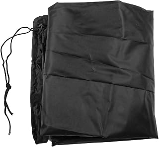 Black Folding Bed Cover Outdoor Lounge Chair, Waterproof Oxford Furniture Protector Against Rain Sun Dust, Storage Case 39x3x45 Inch