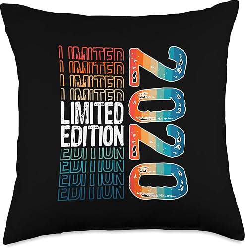 Limited Edition Vintage 2020 Retro Birthday Throw Pillow