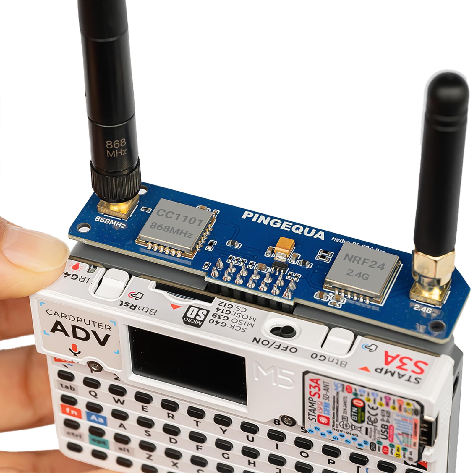RF 2 In 1 Devboard For M5Stack Cardputer ADV 868 MHz CC1101 2.4G NRF24 Compatibile Bruce Hydra RF 824 Pro