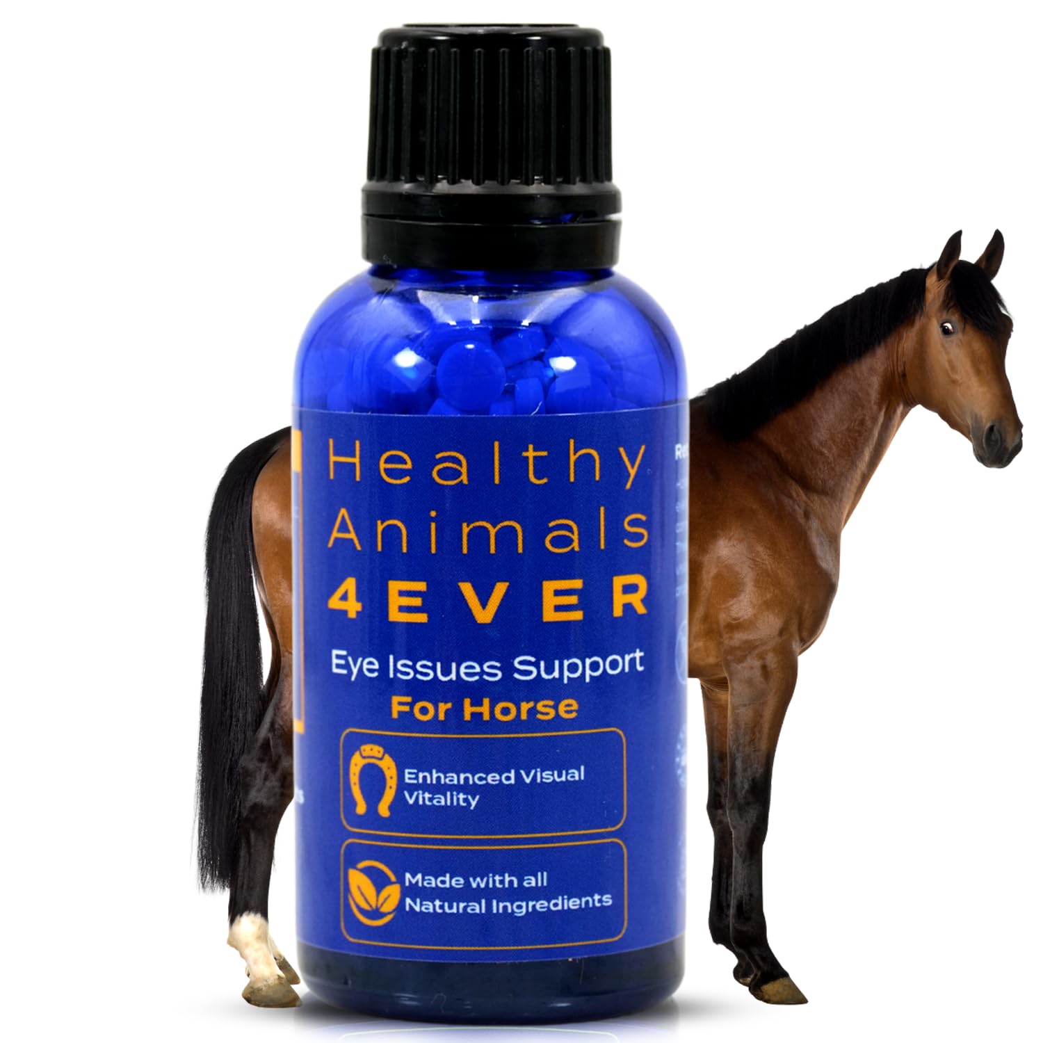 HA4E - Horse Eye Health Support - Maintains Normal Mineral Levels for Healthy Eyes - Highly Effective, Natural Homeopathic Supplement - 300 Tablets