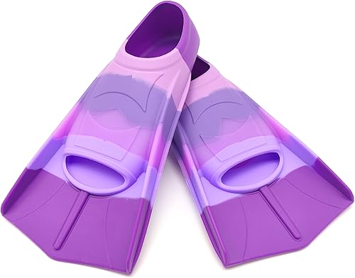 Miniatura 15 de Aletas de natación para niños, cómodas aletas de silicona para nadar y bucear, tamaño adecuado para principiantes, niños, niñas, niños y adultos