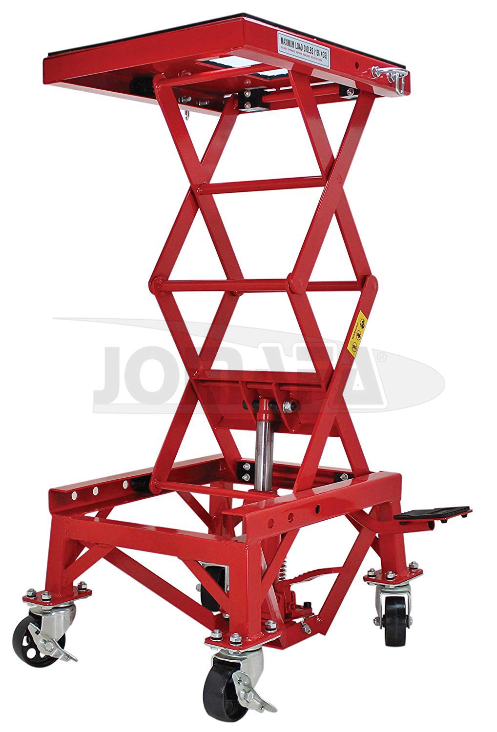 JOMAFA - ELEVADOR HIDRAULICO DE MOTOS CON RUEDAS/PLATAFORMA ELEVADORA 135 KILOS