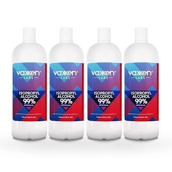 Isopropyl Alcohol 99% IPA - USP-NF Concentrated Rubbing Alcohol - Made in USA - 128 Fl Oz/Gallon 4 Quarts/Bottles