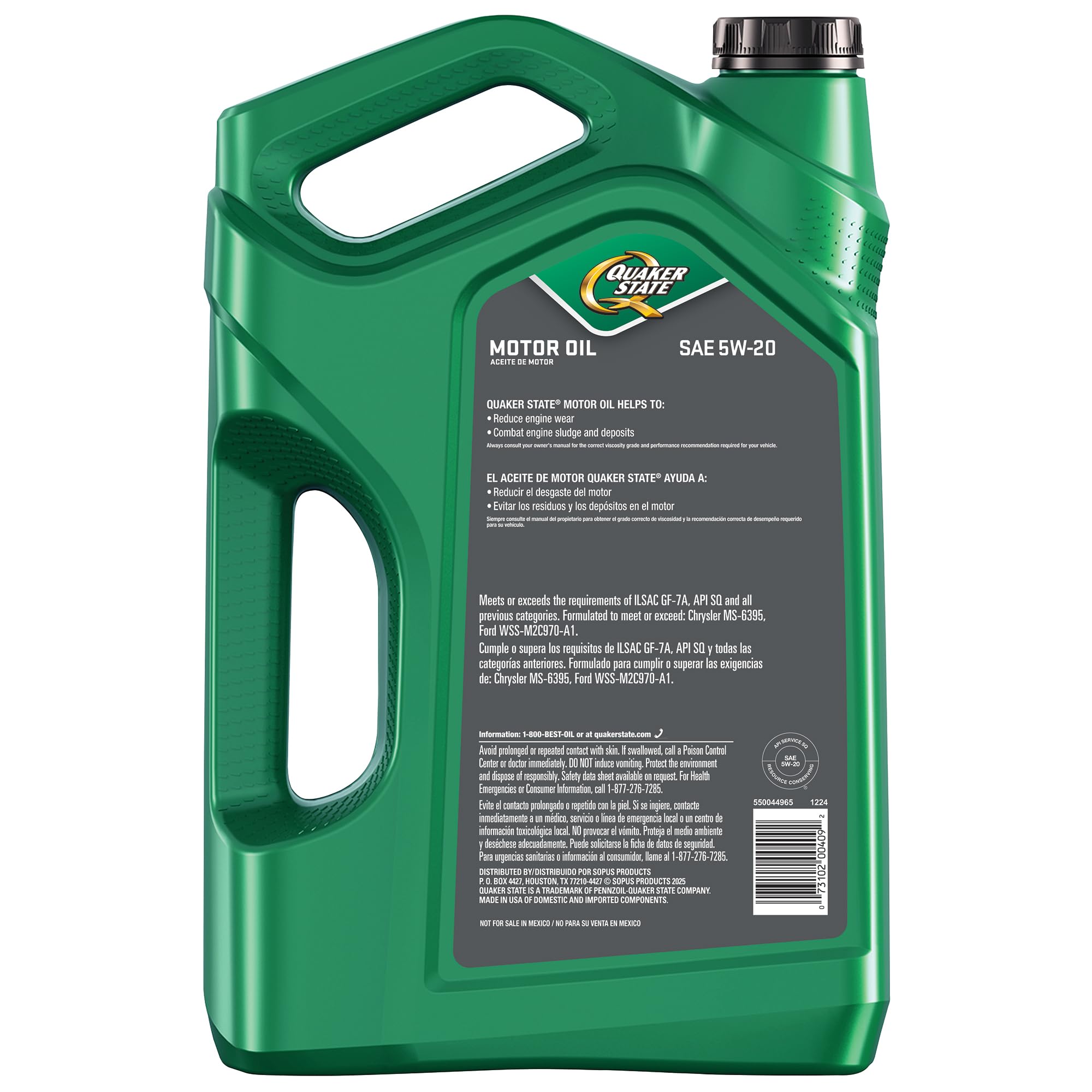 Amazon.com: Quaker State Motor Oil, 5W-20, 5 Quart (3 Pack
