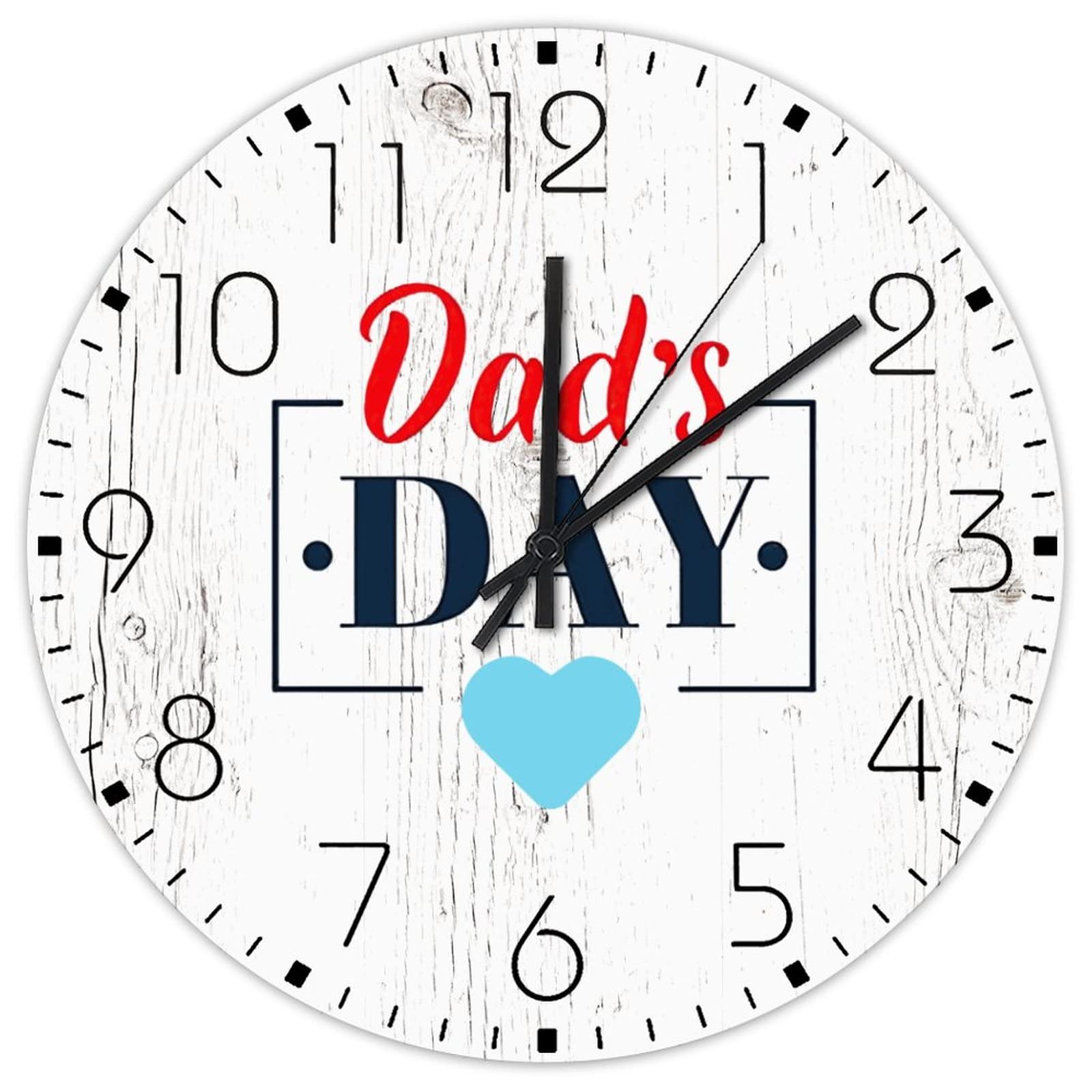 Horloge de Fete des Peres en bois cadeau ideal pour chambre et salon