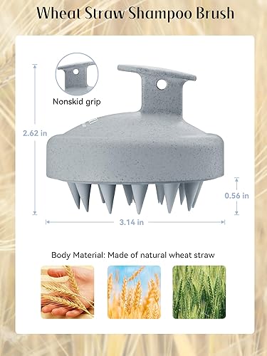 Vista 142 de Cepillo de masaje para cuero cabelludo Heeta, cepillo de silicona para aplicar champú, negro, Negro