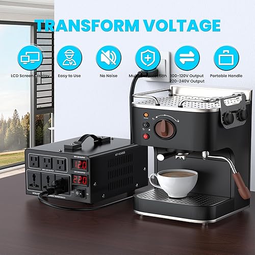 Miniatura 2 de Transformador convertidor de voltaje de 4000 W (110 V a 220 V o 220 V a 110 V) convertidor elevador hacia arribaabajo 110120 voltios - 220240